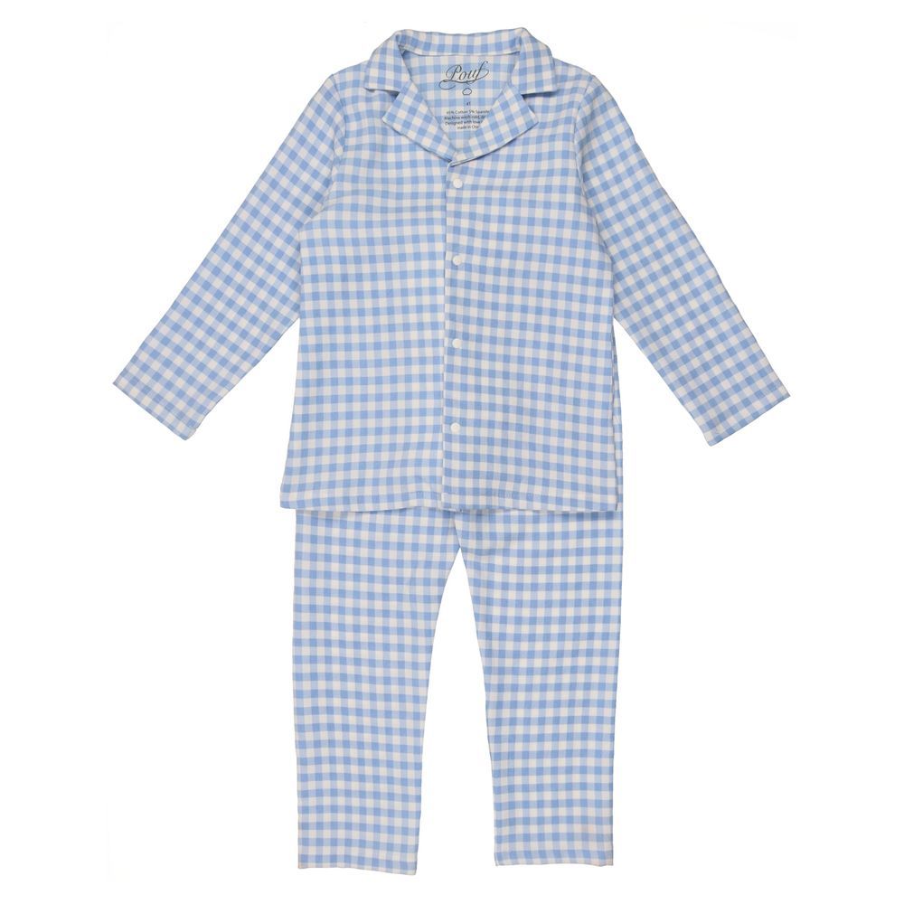 Pouf Baby's Gingham Grandpa PJ